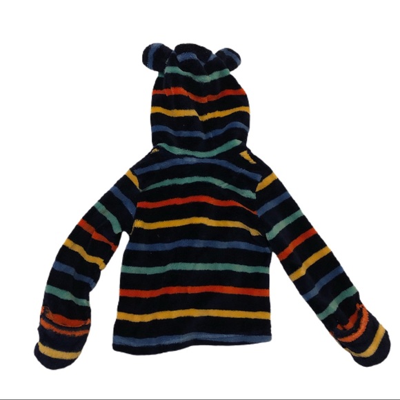 Joules Boys Striped Fleece Button Up Hoodie - Picture 8 of 9